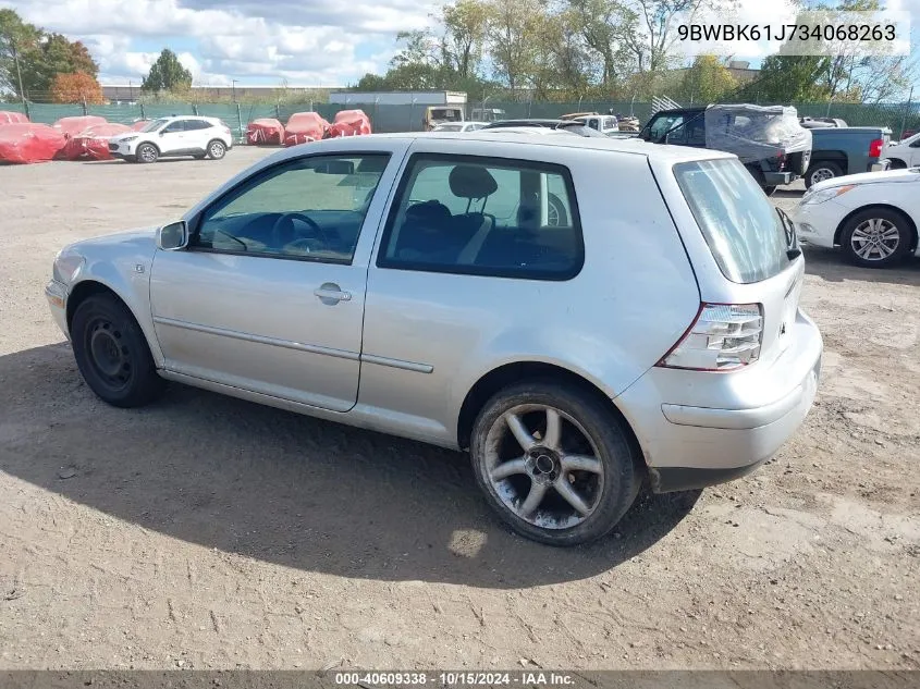 2003 Volkswagen Golf Gl/Gl 2.0L VIN: 9BWBK61J734068263 Lot: 40609338