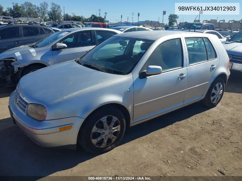 9BWFK61JX34012903 2003 Volkswagen Golf Gl 2.0L