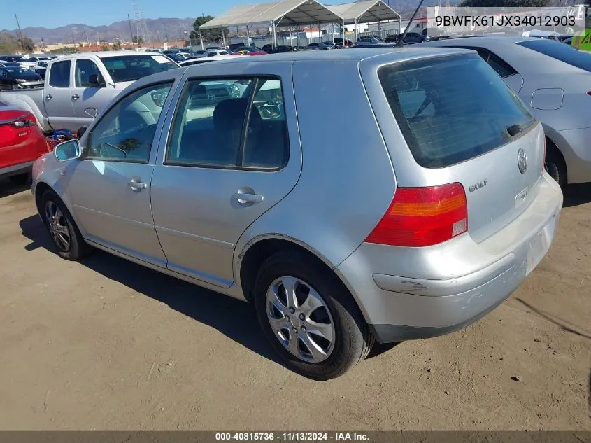 9BWFK61JX34012903 2003 Volkswagen Golf Gl 2.0L