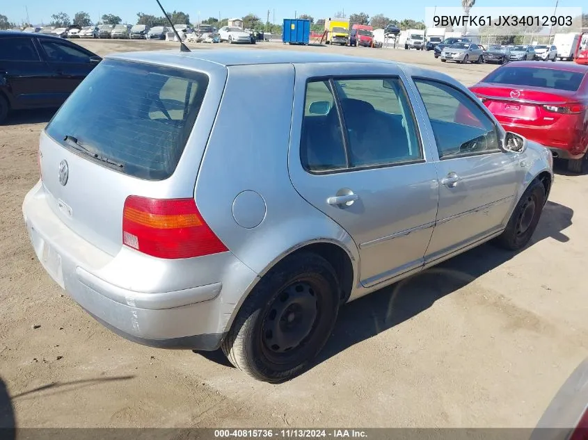 9BWFK61JX34012903 2003 Volkswagen Golf Gl 2.0L