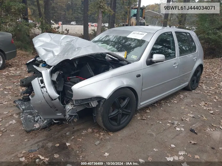 2004 Volkswagen Golf Gl 2.0L VIN: 9BWFL61J444034071 Lot: 40736489