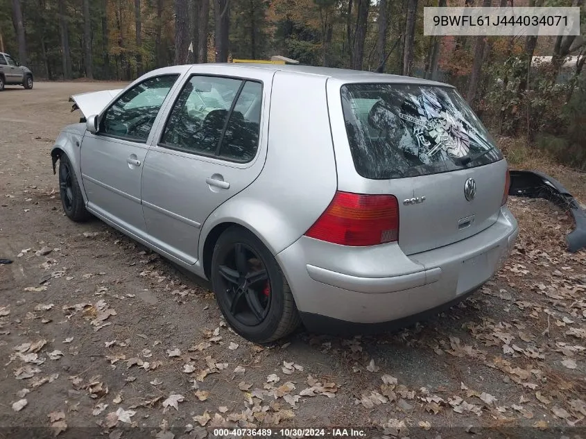 2004 Volkswagen Golf Gl 2.0L VIN: 9BWFL61J444034071 Lot: 40736489