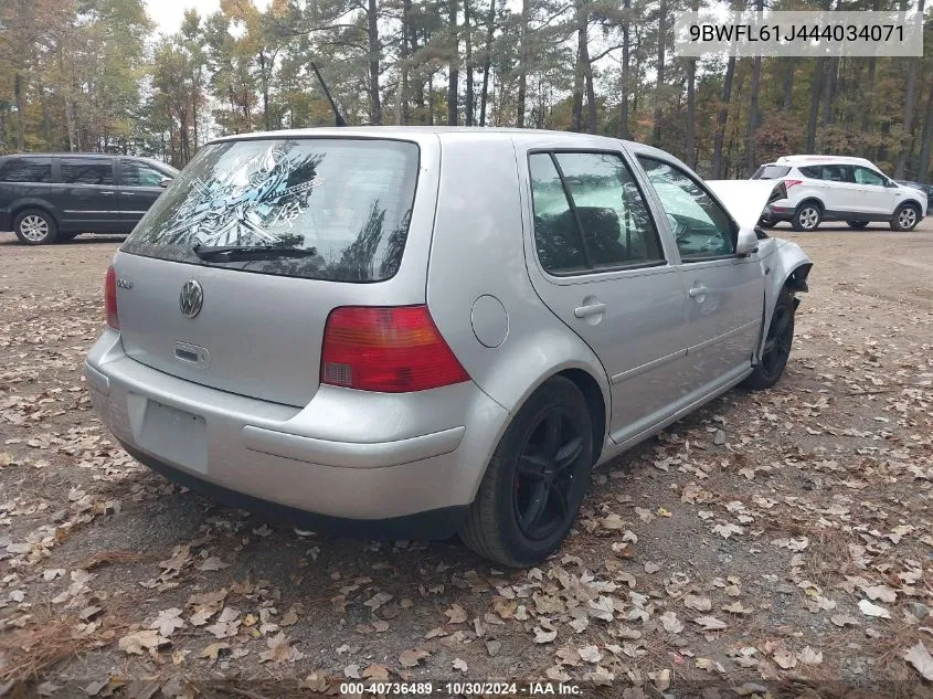 2004 Volkswagen Golf Gl 2.0L VIN: 9BWFL61J444034071 Lot: 40736489