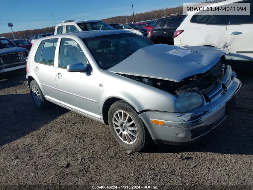 9BWGL61J444041994 2004 Volkswagen Golf Gls 2.0L