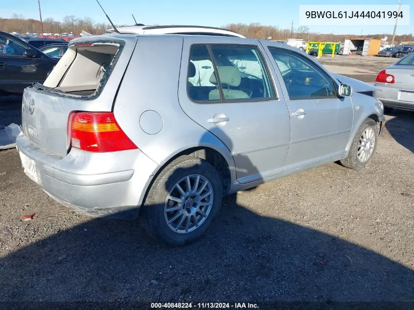 9BWGL61J444041994 2004 Volkswagen Golf Gls 2.0L