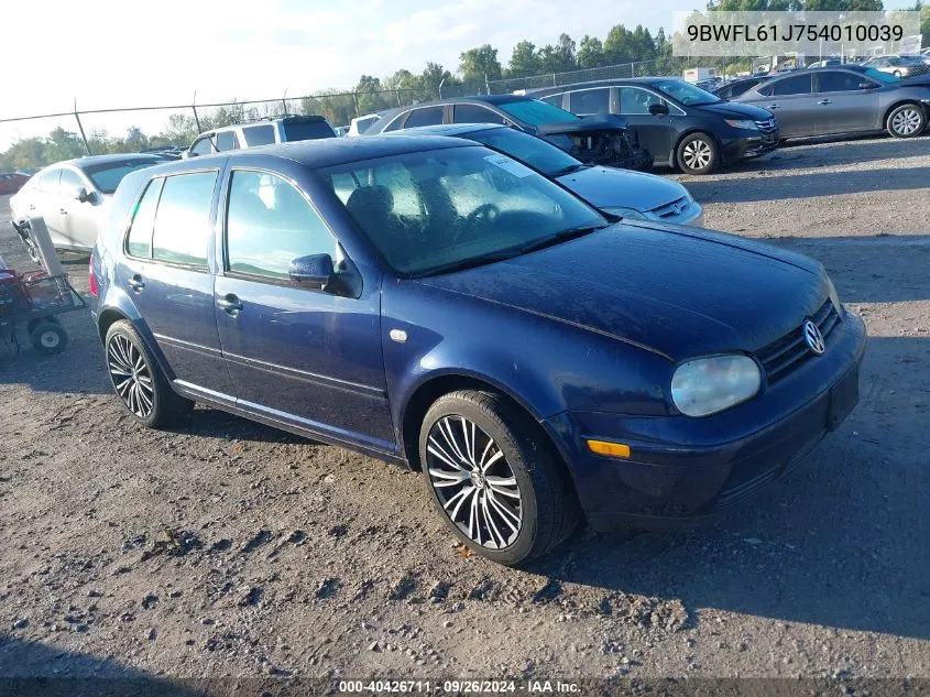 2005 Volkswagen Golf Gl VIN: 9BWFL61J754010039 Lot: 40426711