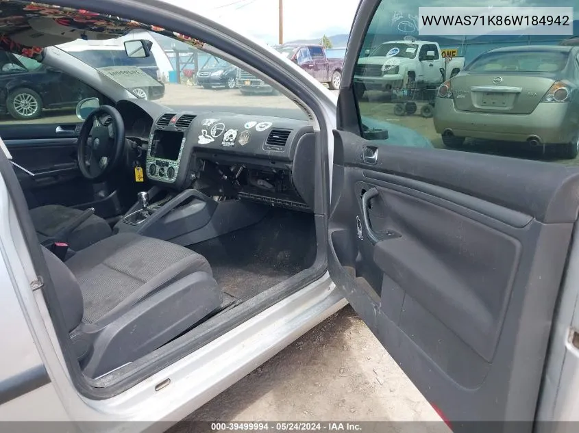 WVWAS71K86W184942 2006 Volkswagen Rabbit 2-Door