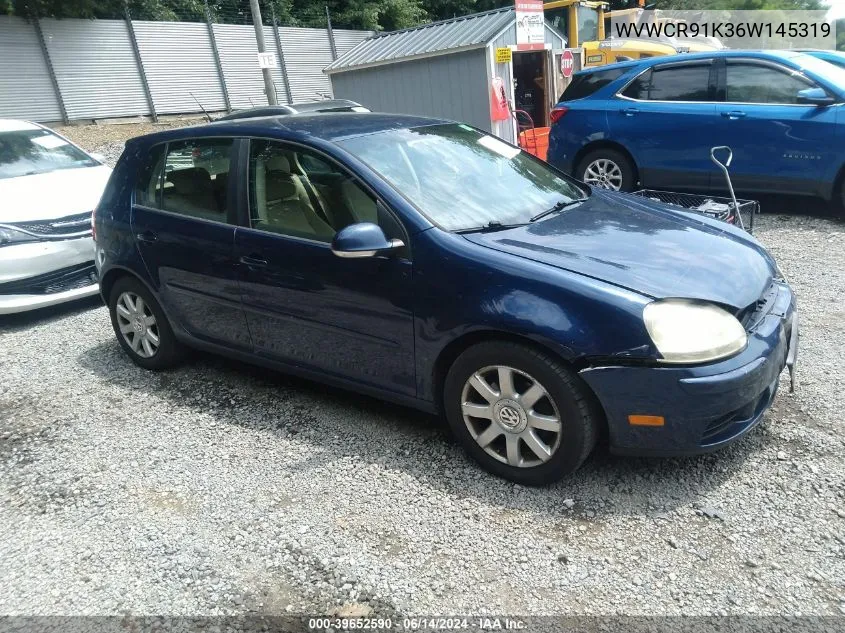 2006 Volkswagen Rabbit 4-Door VIN: WVWCR91K36W145319 Lot: 39652590