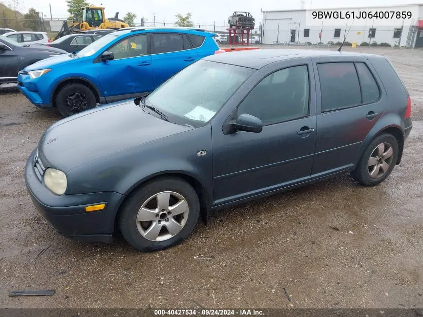 2006 Volkswagen Golf Gls 2.0L VIN: 9BWGL61J064007859 Lot: 40427534