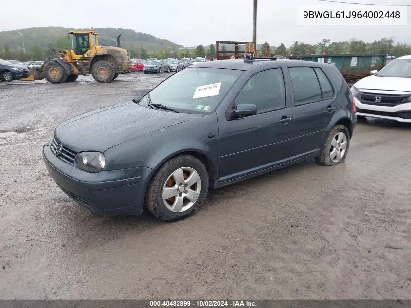 9BWGL61J964002448 2006 Volkswagen Golf Gls 2.0L