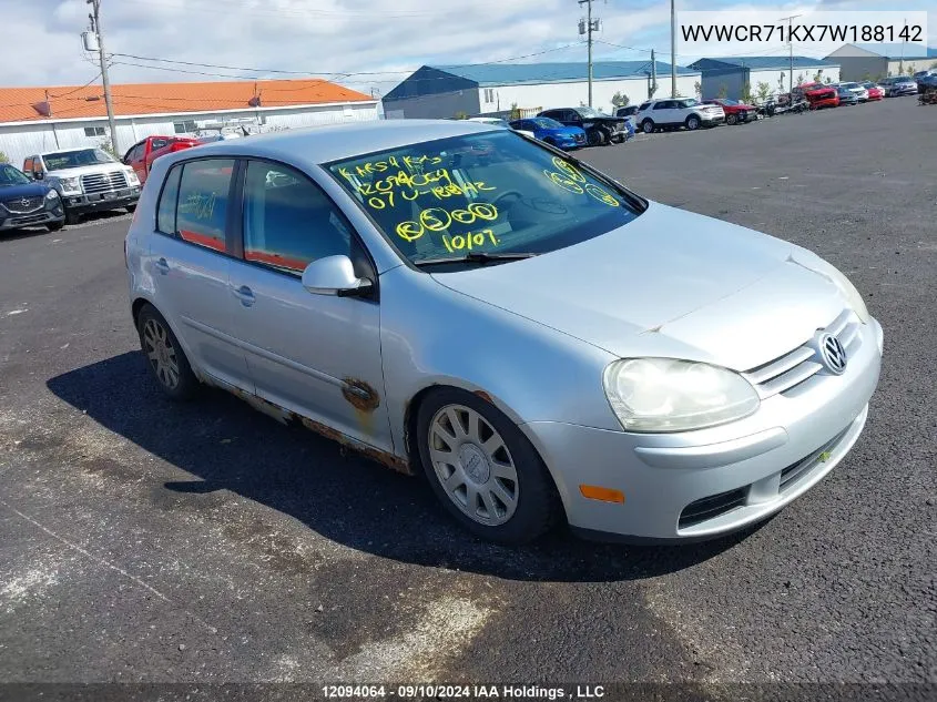 WVWCR71KX7W188142 2007 Volkswagen Rabbit