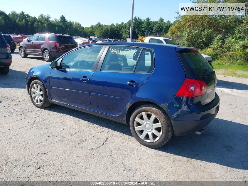 WVWCS71K17W119764 2007 Volkswagen Rabbit 4-Door