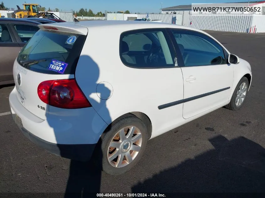 WVWBR71K77W050652 2007 Volkswagen Rabbit 2-Door