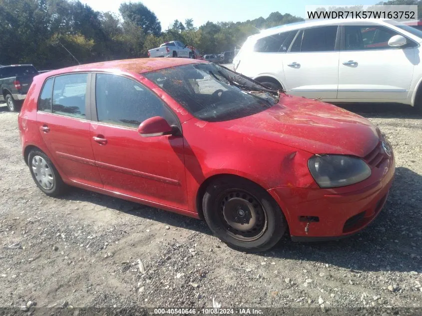 WVWDR71K57W163752 2007 Volkswagen Rabbit 4-Door