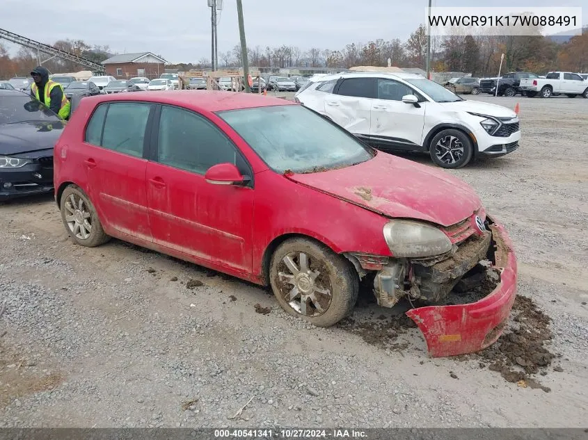 2007 Volkswagen Rabbit 4-Door VIN: WVWCR91K17W088491 Lot: 40541341