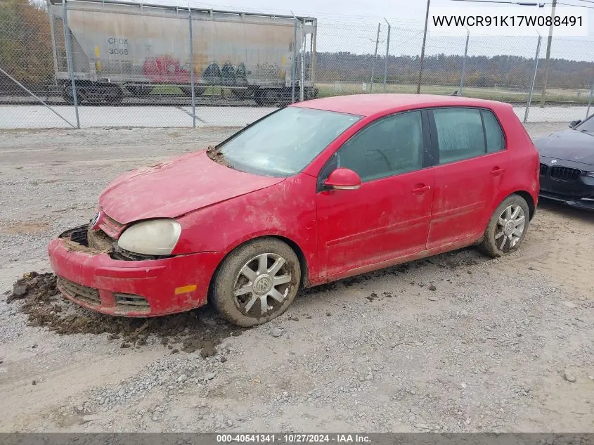 WVWCR91K17W088491 2007 Volkswagen Rabbit 4-Door