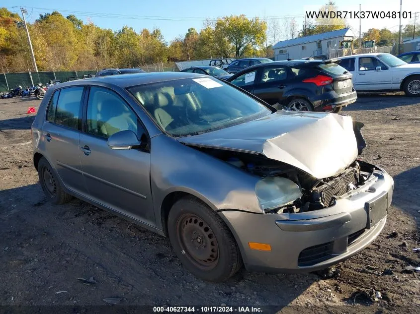 2007 Volkswagen Rabbit VIN: WVWDR71K37W048101 Lot: 40627344