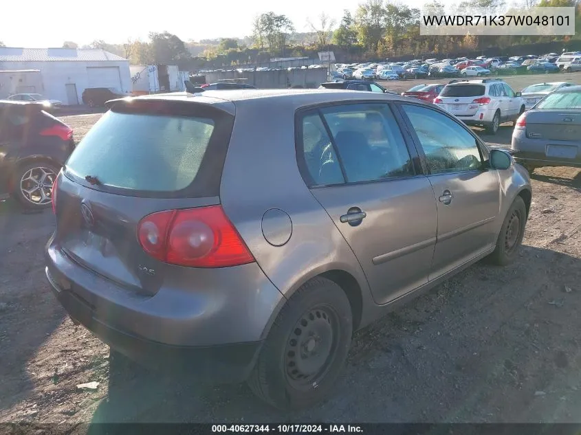 WVWDR71K37W048101 2007 Volkswagen Rabbit