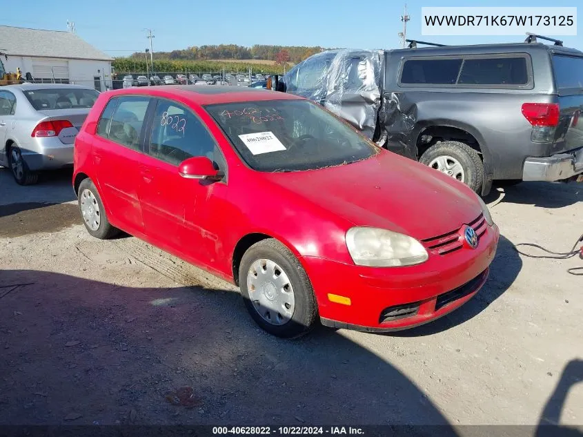 WVWDR71K67W173125 2007 Volkswagen Rabbit 4-Door