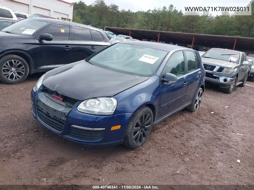 WVWDA71K78W025011 2008 Volkswagen Rabbit S