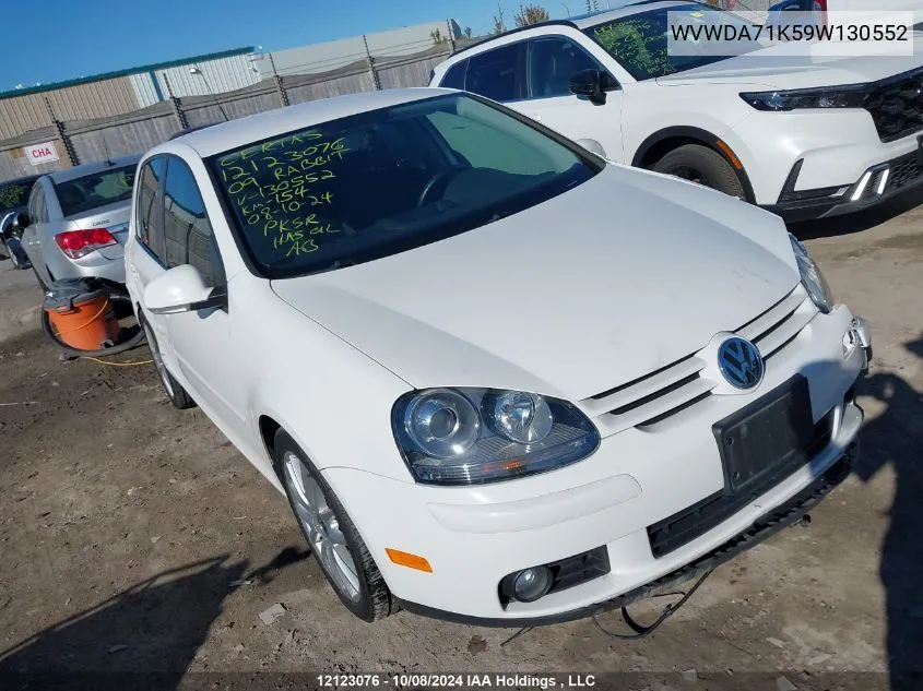 2009 Volkswagen Rabbit VIN: WVWDA71K59W130552 Lot: 12123076