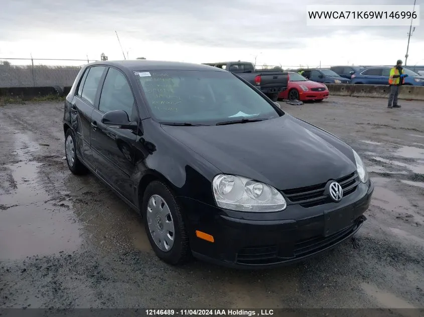 2009 Volkswagen Rabbit VIN: WVWCA71K69W146996 Lot: 12146489