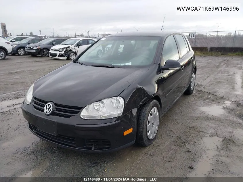 2009 Volkswagen Rabbit VIN: WVWCA71K69W146996 Lot: 12146489