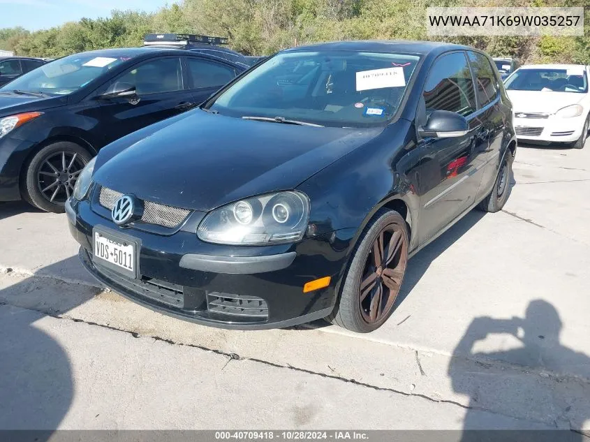 2009 Volkswagen Rabbit S VIN: WVWAA71K69W035257 Lot: 40709418