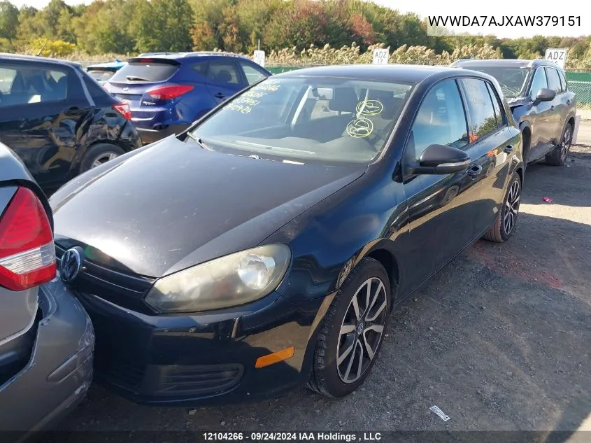 WVWDA7AJXAW379151 2010 Volkswagen Golf