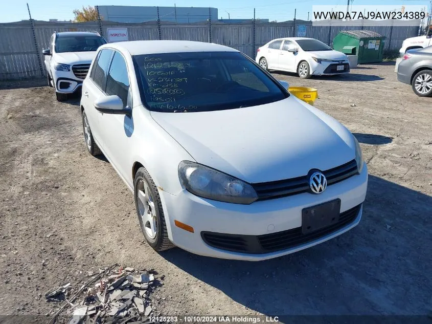 WVWDA7AJ9AW234389 2010 Volkswagen Golf