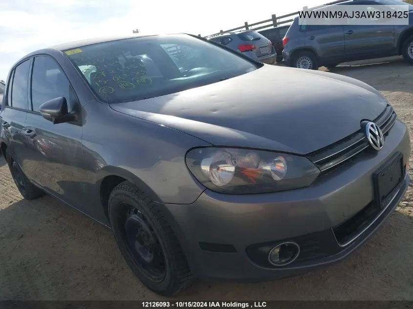 WVWNM9AJ3AW318425 2010 Volkswagen Golf