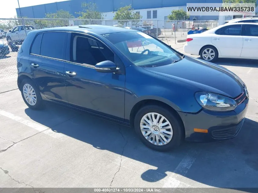 2010 Volkswagen Golf 4-Door VIN: WVWDB9AJ8AW335738 Lot: 40501274