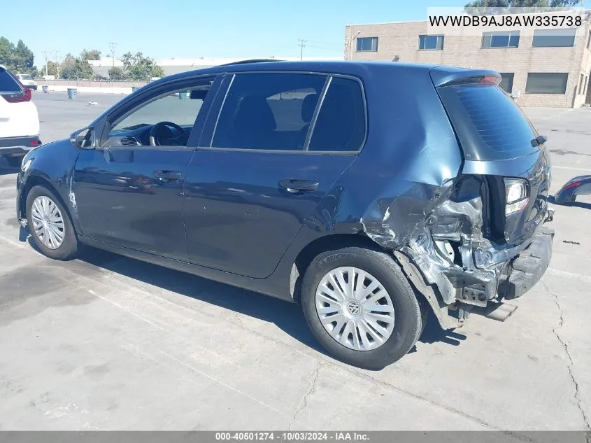 WVWDB9AJ8AW335738 2010 Volkswagen Golf 4-Door