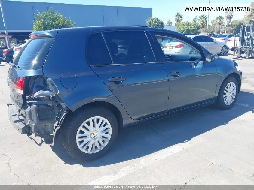 2010 Volkswagen Golf 4-Door VIN: WVWDB9AJ8AW335738 Lot: 40501274