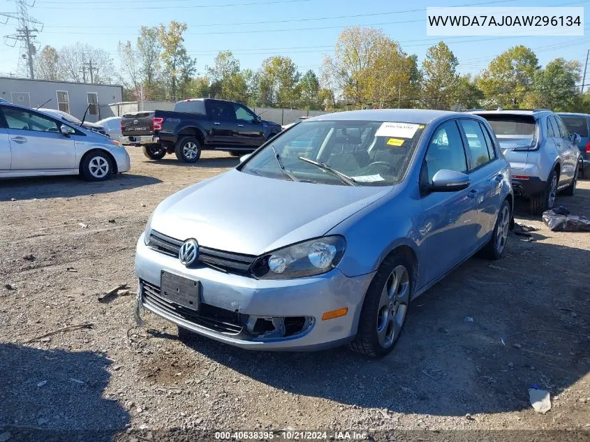 2010 Volkswagen Golf VIN: WVWDA7AJ0AW296134 Lot: 40638395