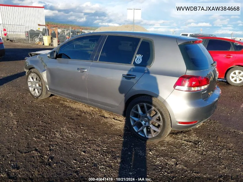 WVWDB7AJXAW384668 2010 Volkswagen Golf 4-Door