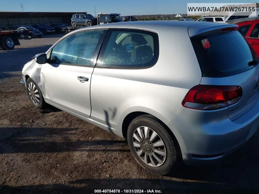 WVWBA7AJ7AW267155 2010 Volkswagen Golf 2-Door