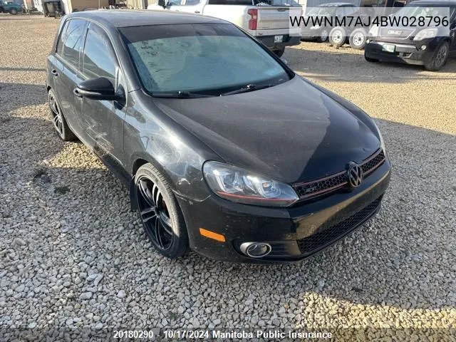 2011 Volkswagen Golf 2.0 Tdi VIN: WVWNM7AJ4BW028796 Lot: 20180290