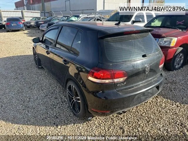 WVWNM7AJ4BW028796 2011 Volkswagen Golf 2.0 Tdi