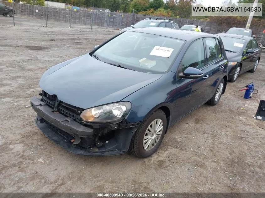 WVWDB7AJ5BW164680 2011 Volkswagen Golf 2.5L 4-Door