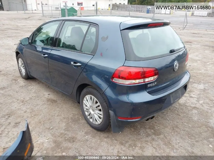 WVWDB7AJ5BW164680 2011 Volkswagen Golf 2.5L 4-Door