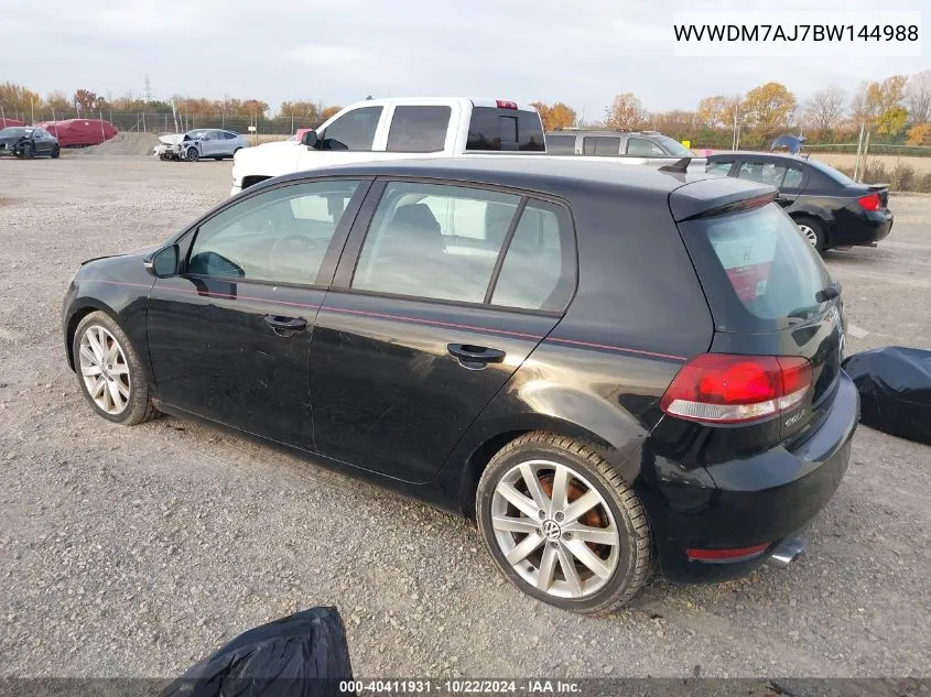 WVWDM7AJ7BW144988 2011 Volkswagen Golf Tdi 4-Door