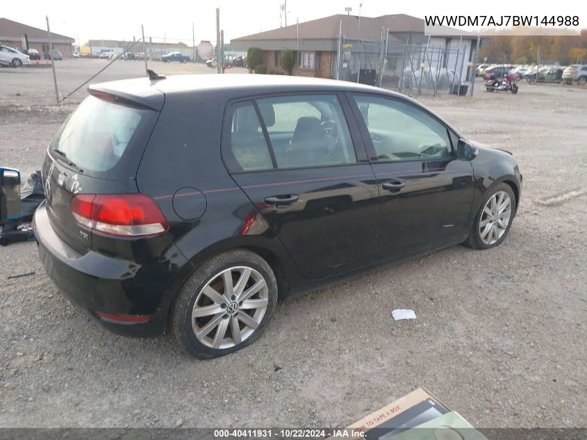 WVWDM7AJ7BW144988 2011 Volkswagen Golf Tdi 4-Door