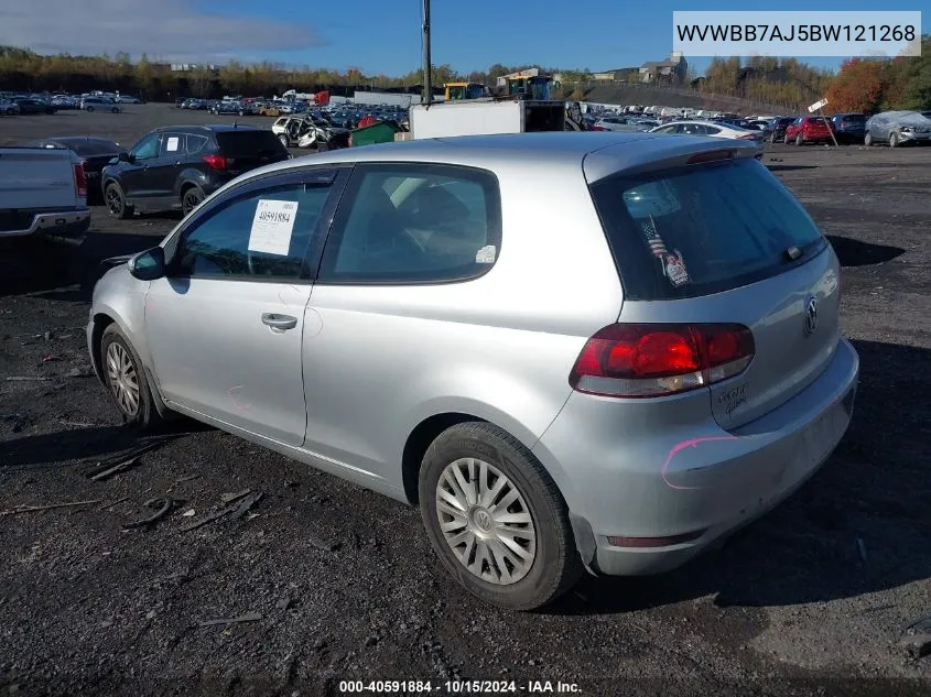 WVWBB7AJ5BW121268 2011 Volkswagen Golf 2.5L 2-Door