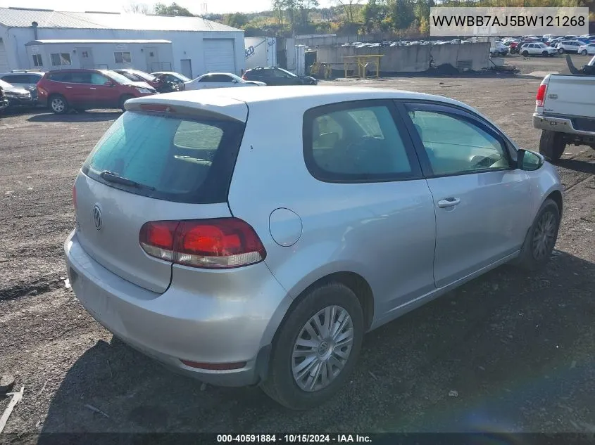 2011 Volkswagen Golf 2.5L 2-Door VIN: WVWBB7AJ5BW121268 Lot: 40591884