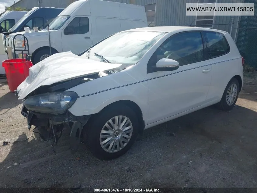 WVWAB7AJXBW145805 2011 Volkswagen Golf 2.5L 2-Door