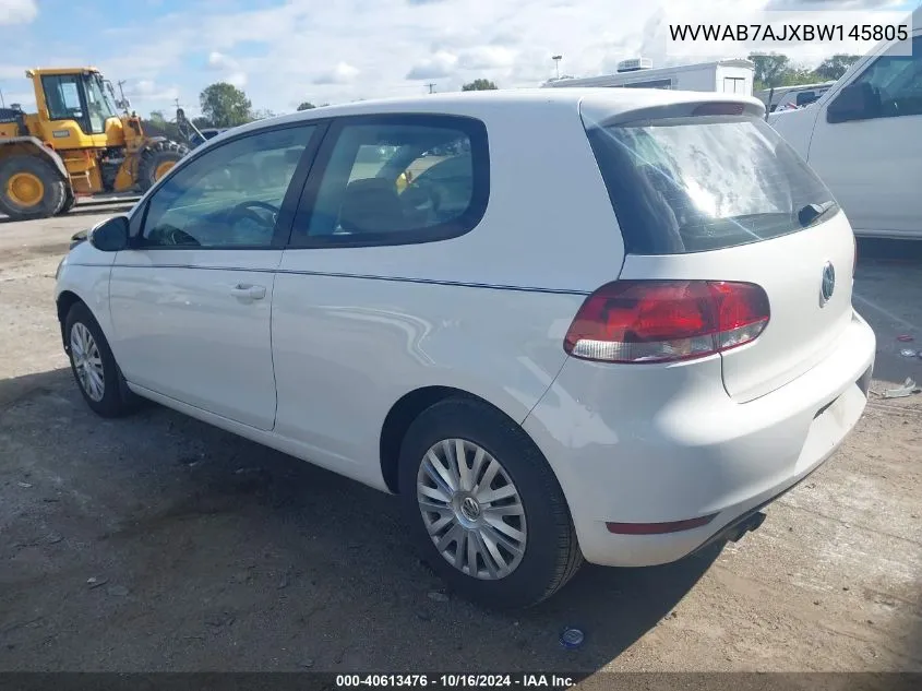 WVWAB7AJXBW145805 2011 Volkswagen Golf 2.5L 2-Door