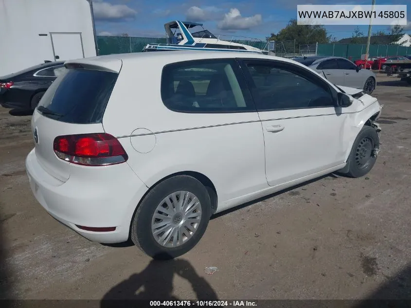 WVWAB7AJXBW145805 2011 Volkswagen Golf 2.5L 2-Door