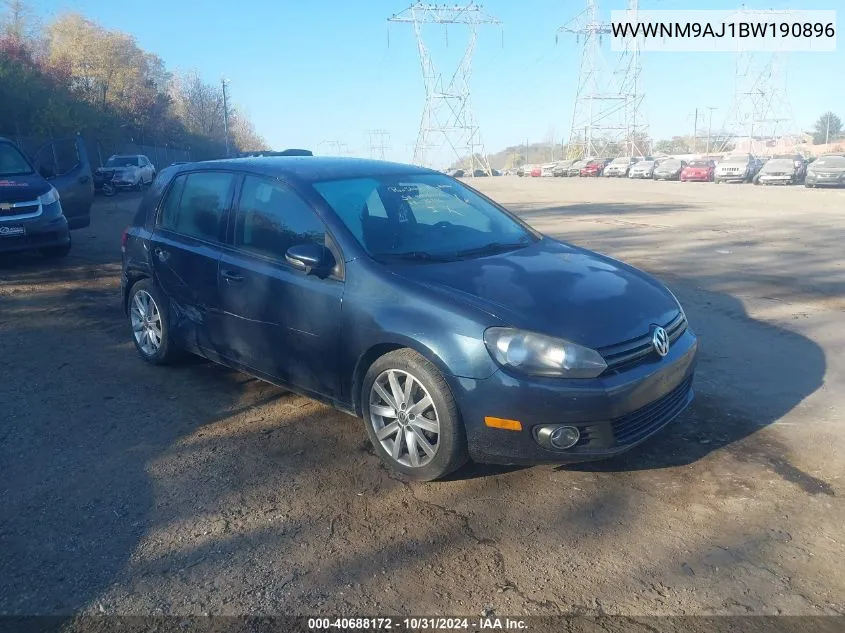 2011 Volkswagen Golf Tdi 4-Door VIN: WVWNM9AJ1BW190896 Lot: 40688172