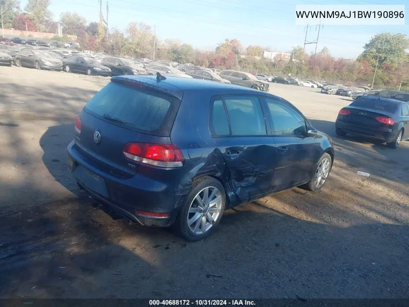 WVWNM9AJ1BW190896 2011 Volkswagen Golf Tdi 4-Door